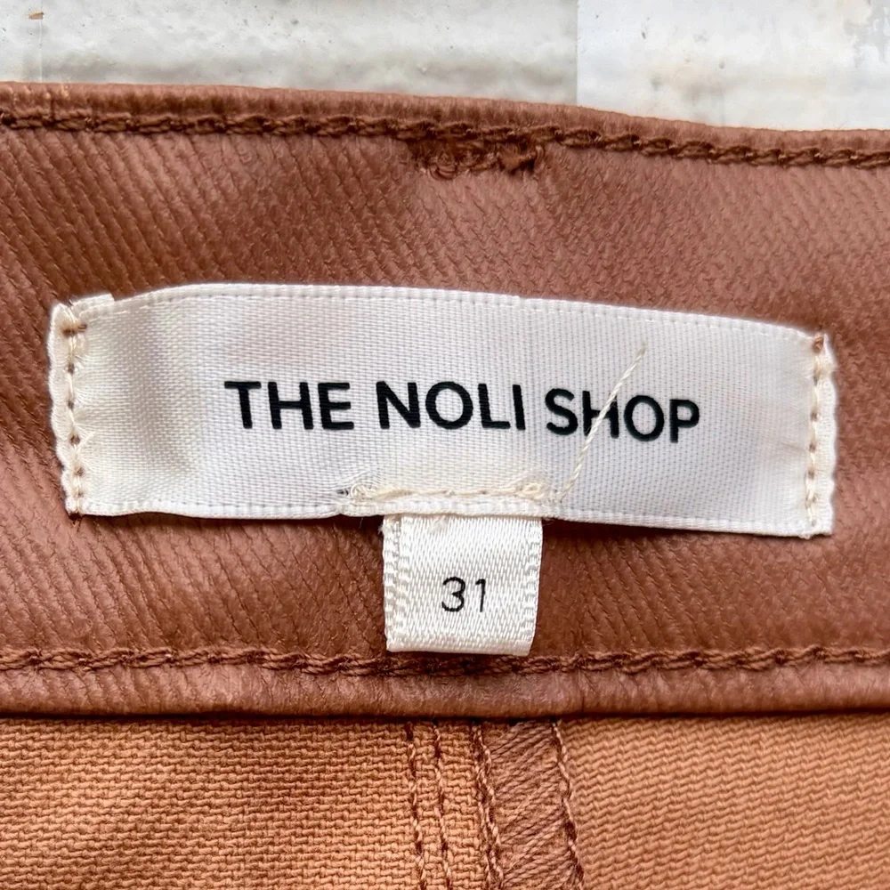 ❌SOLD❌ The Noli Shop ARIA COATED FLARE JEANS in MOCHA, SZ 31 (12) MSRP $178 - Picture 6 of 10